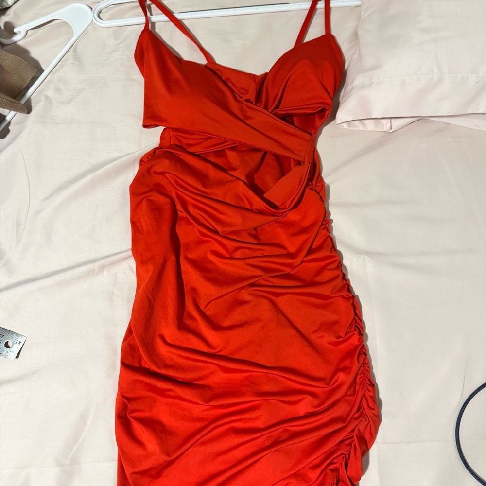 Red sexy cut out Dress
